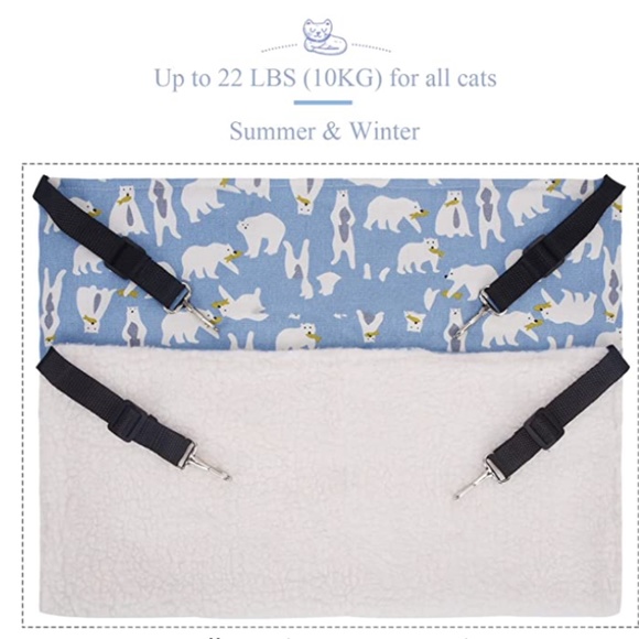 NEW Comfortable Hanging Adjustable Pet Hammock Bed for Cats/Small Dogs/Rabbits - Picture 3 of 13